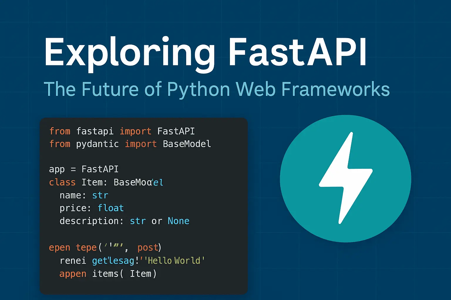 FastAPI Python web framework for high-performance API development