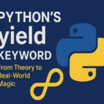 Python yield keyword concept illustration with generator function