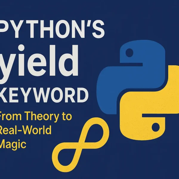 Python yield keyword concept illustration with generator function