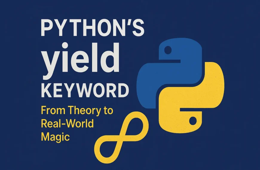 Python yield keyword concept illustration with generator function