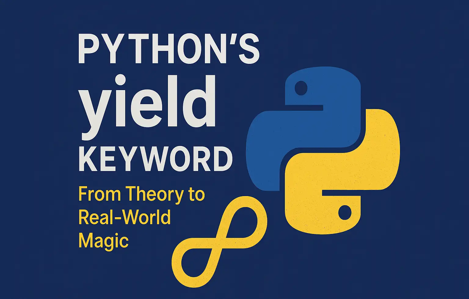 Python yield keyword concept illustration with generator function