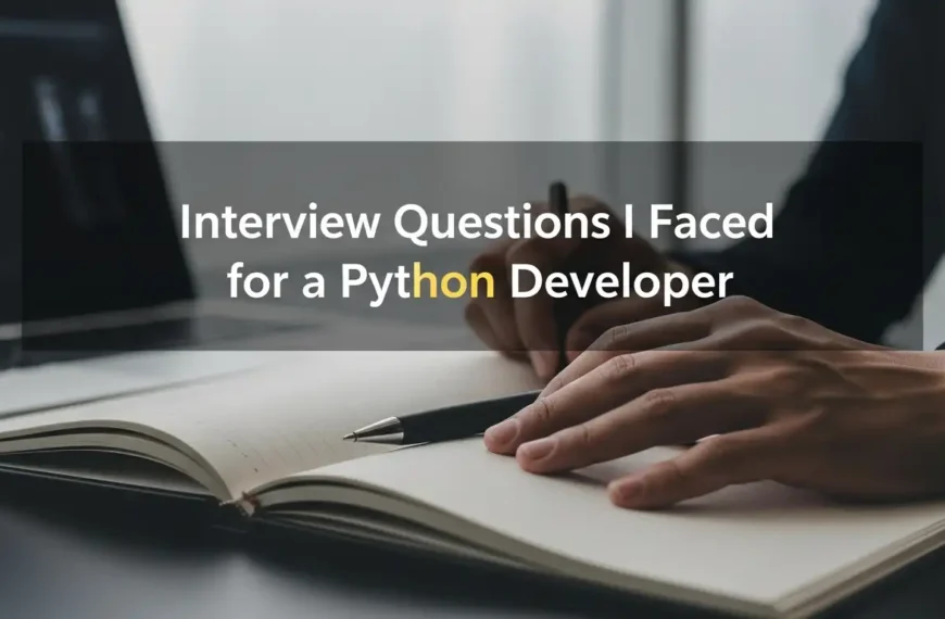 Real questions from my recent Python Developer interview